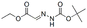 Hydrazinecarboxylic acid, (2-ethoxy-2-oxoethylidene)-, 1,1-dimethylethyl ester Structure