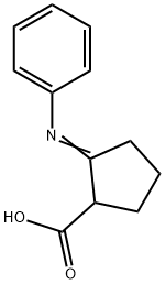 Cyclopentanecarboxylic acid, 2-(phenylimino)- (9CI) Structure