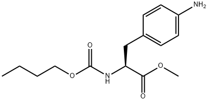 (S)-Methyl N-(butoxycarbonyl)-4-aminophenylalaninate 化学構造式