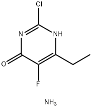 2-Chloro-6-ethyl-5-fluoro-4-hydroxy  pyrimidine  ammonium  salt 化学構造式