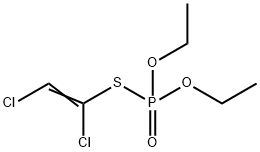 Phosphorothioic acid S-(1,2-dichlorovinyl)O,O-diethyl ester,1885-91-2,结构式