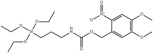 4,5-二甲氧基-2-硝基苄基(3-三乙氧基硅基丙基氨基)甲酸酯,188541-09-5,结构式
