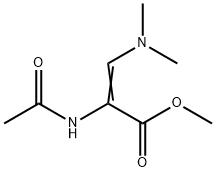 2-アセチルアミノ-3-ジメチルアミノプロペン酸メチル 化学構造式
