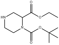 Piperazine-1,2-dicarboxylic acid 1-tert-butyl ester 2-ethyl ester,188567-82-0,结构式