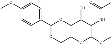N-Acetyl-4,6-(p-methoxybenzylidene)-2-deoxy-1-O-methyl-a-D-galactosamine Structure
