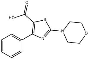 2-吗啉-4-基-4-苯基噻唑-5-甲酸 结构式