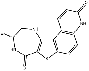 4H-[1,4]Diazepino[5',6':4,5]thieno[3,2-f]quinoline-3,8-dione, 9,10,11,12-tetrahydro-10-methyl-, (10R)- Structure