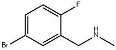 1-(5-ブロモ-2-フルオロフェニル)-N-メチルメタンアミン 化学構造式