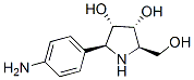 3,4-Pyrrolidinediol, 2-(4-aminophenyl)-5-(hydroxymethyl)-, (2S,3S,4R,5R)- 结构式