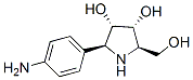 3,4-Pyrrolidinediol, 2-(4-aminophenyl)-5-(hydroxymethyl)-, (2S,3S,4R,5R)- Structure