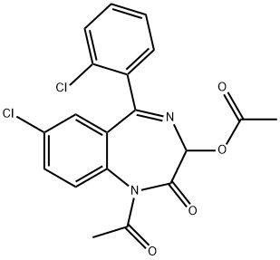 18878-17-6 1-乙酰基-3-(乙酰氧基)-7-氯-5-(2-氯苯基)-1,3-二氢-2H-1,4-苯并二氮杂卓-2-酮