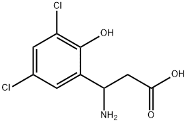 3-AMINO-3-(3,5-DICHLORO-2-HYDROXY-PHENYL)-PROPIONIC ACID 化学構造式