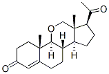 11-Oxapregn-4-ene-3,20-dione Struktur