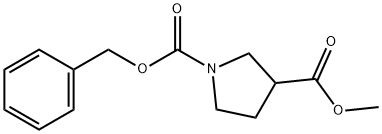 1-benzyl 3-methyl pyrrolidine-1,3-dicarboxylate Structure