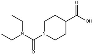 1-[(ジエチルアミノ)カルボニル]ピペリジン-4-カルボン酸 化学構造式