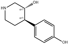 4-(4-Hydroxyphenyl)-(3s,4s)-3-Piperidinol Structure