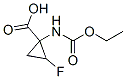 Cyclopropanecarboxylic acid, 1-[(ethoxycarbonyl)amino]-2-fluoro- (9CI) Struktur