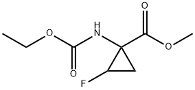 Cyclopropanecarboxylic acid, 1-[(ethoxycarbonyl)amino]-2-fluoro-, methyl ester (9CI) Struktur