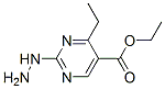 5-Pyrimidinecarboxylicacid,4-ethyl-2-hydrazino-,ethylester(9CI) Structure