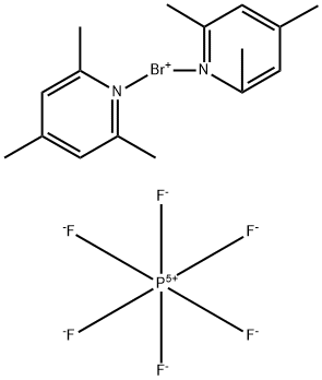 ビス(2,4,6-トリメチルピリジン)ブロモニウムヘキサフルオロホスファート 化学構造式