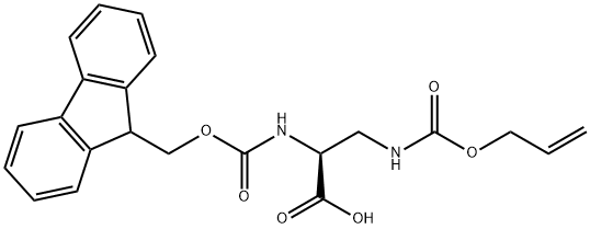 N-芴甲氧羰基-3-[[(烯丙氧基)羰基]氨基]-L-丙氨酸 结构式