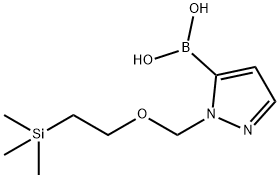 1-((2-(TRIMETHYLSILYL)ETHOXY)METHYL)PYRAZOLE-5-BORONIC ACID, 188978-71-4, 结构式