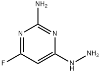 2-AMINO-6-FLUORO-4-HYDRAZINOPYRIMIDINE Structure