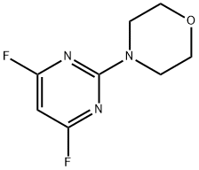2-モルホリノ-4,6-ジフルオロピリミジン 化学構造式