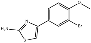 4-(3-溴-4-甲氧基苯基)噻唑-2-胺 结构式