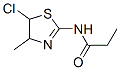 Propanamide,  N-(5-chloro-4,5-dihydro-4-methyl-2-thiazolyl)-|