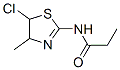 Propanamide,  N-(5-chloro-4,5-dihydro-4-methyl-2-thiazolyl)- 结构式