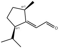 Acetaldehyde, [2-methyl-5-(1-methylethyl)cyclopentylidene]-, (1E,2alpha,5alpha)- (9CI) Structure