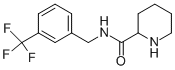 N-[[3-(TRIFLUOROMETHYL)PHENYL]METHYL]-2-PIPERIDINECARBOXAMIDE Structure