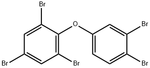 2,3′,4,4′,6‐ペンタブロモジフェニルエーテル標準液 化学構造式