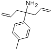 4-(4-メチルフェニル)ヘプタ-1,6-ジエン-4-アミン 化学構造式