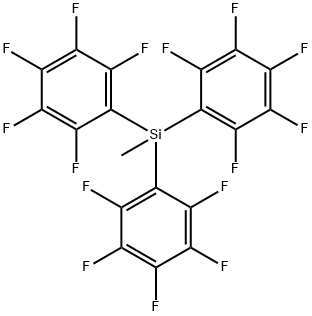 メチルトリス(ペンタフルオロフェニル)シラン 化学構造式