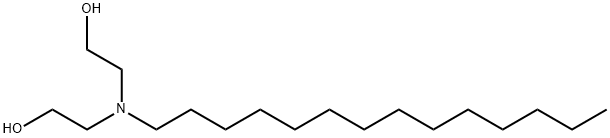 2,2'-(テトラデシルイミノ)ビスエタノール 化学構造式