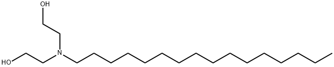 2,2'-(ヘキサデシルイミノ)ビスエタノール 化学構造式