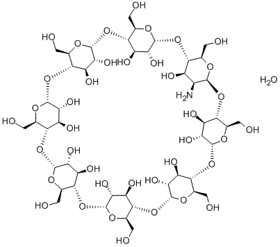 3A-氨基-3A-脱氧-(2AS,3AS)-Γ-环糊精水合物 结构式