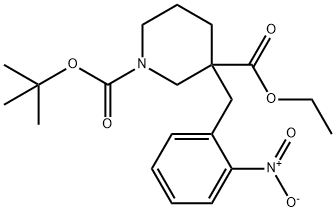 1-BOC-3-[(2-NITROPHENYL)METHYL]-3-PIPERIDINECARBOXYLIC ACID ETHYL ESTER|1-BOC-3-[(2-硝基苯基)甲基]-3-哌啶羧酸乙酯