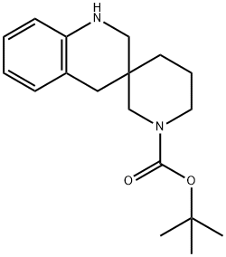 TERT-BUTYL 2',4'-DIHYDRO-1'H-SPIRO[PIPERIDINE-3,3'-QUINOLINE]-1-CARBOXYLATE 化学構造式