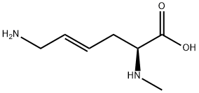 4-Hexenoicacid,6-amino-2-(methylamino)-,[S-(E)]-(9CI) Struktur