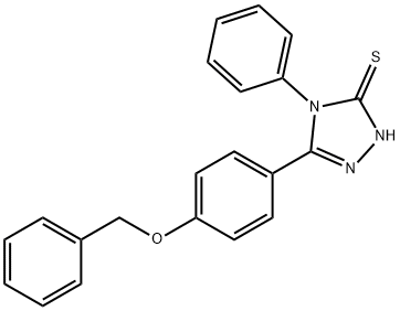 5-[4-(benzyloxy)phenyl]-4-phenyl-4H-1,2,4-triazole-3-thiol 化学構造式