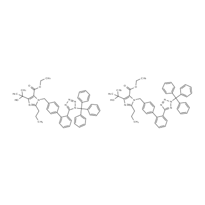 4-(1-Hydroxy-1-methylethyl)-2-propyl-1-[[2'-[(triphenylmethyl)-1H-tetrazol-5-yl][1,1'-biphenyl]-4-yl]methyl]-1H-imidazole-5-carboxylic acid ethyl ester