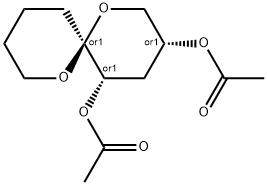 1,7-Dioxaspiro5.5undecane-3,5-diol, diacetate, (3.alpha.,5.alpha.,6.beta.)- Structure