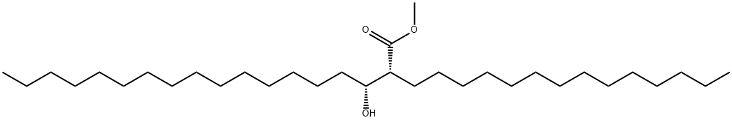 (2R,3R)-3-ヒドロキシ-2-テトラデシルオクタデカン酸メチル 化学構造式