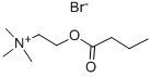 N,N,N-トリメチル-2-(1-オキソブトキシ)エタンアミニウム・ブロミド 化学構造式