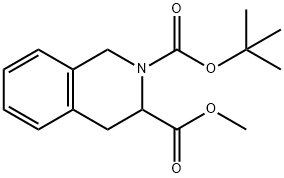 2,3(1H)-Isoquinolinedicarboxylic acid, 3,4-dihydro-, 2-(1,1-diMethylethyl) 3-Methyl ester Struktur