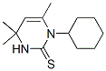1-シクロヘキシル-3,4-ジヒドロ-4,4,6-トリメチル-2(1H)-ピリミジンチオン 化学構造式