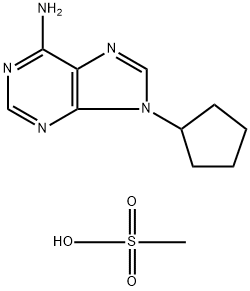 9-CYCLOPENTYLADENINE MONOMETHANESULFONATE Structure